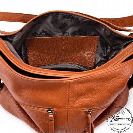 Женская кожаная сумка-трансформер "Ливадия" (рыжий)