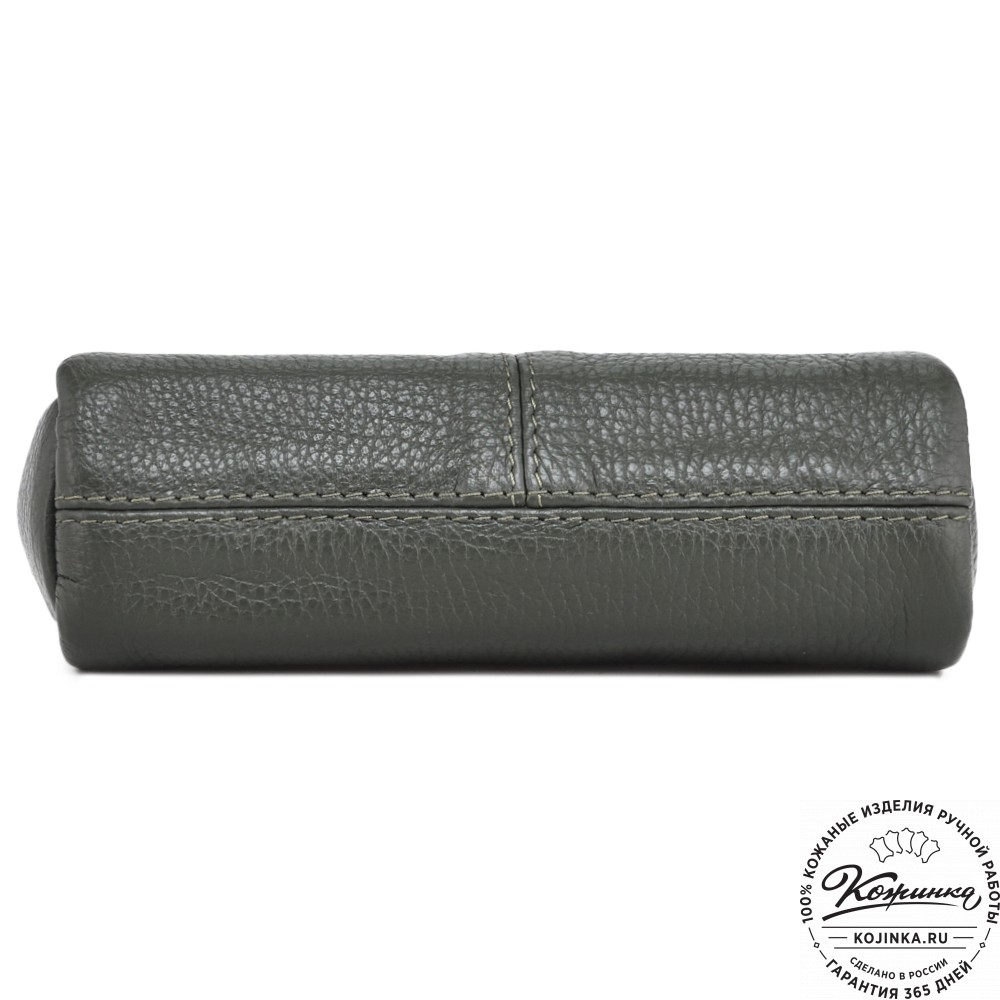  Кожаный клатч "Марта" (олива)