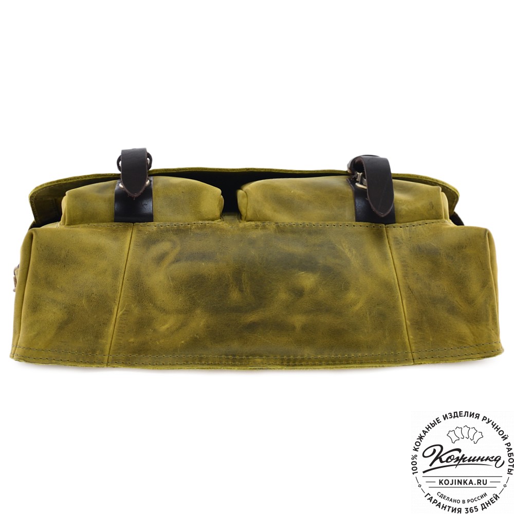 Кожаная сумка "Форман" (лимон крейзи)