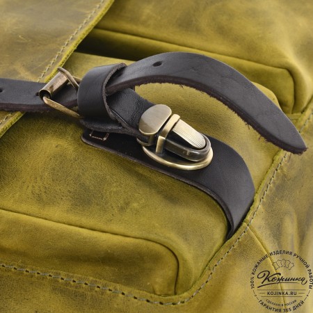 Кожаная сумка "Форман" (лимон крейзи)