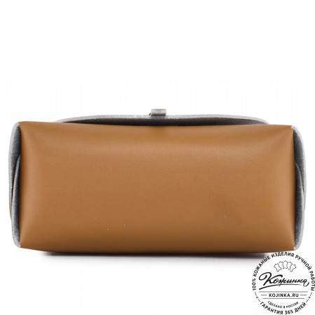  Женская кожаная сумка "Милла макси" (горчица)