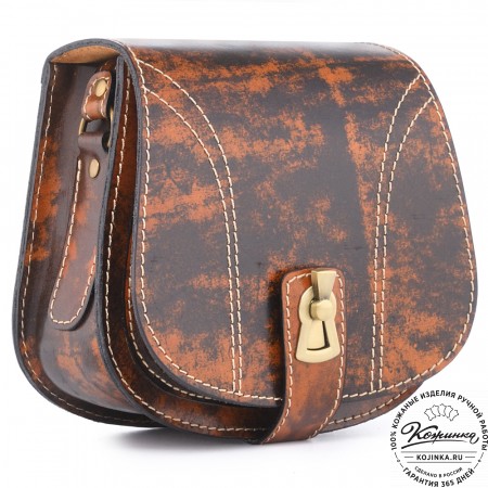 Кожаная сумка ручной работы "Джульетта-нью" (рыжый глянец)