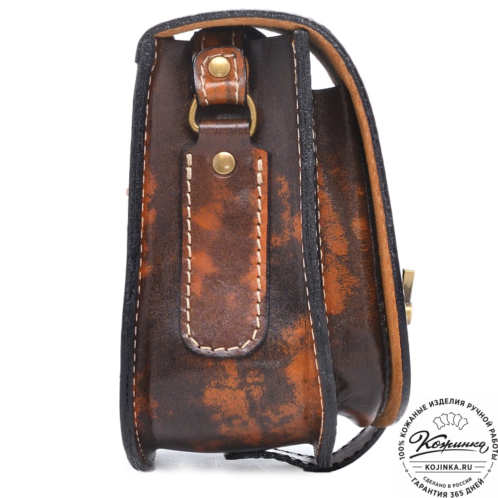 Кожаная сумка ручной работы "Джульетта-нью" (рыжый глянец)