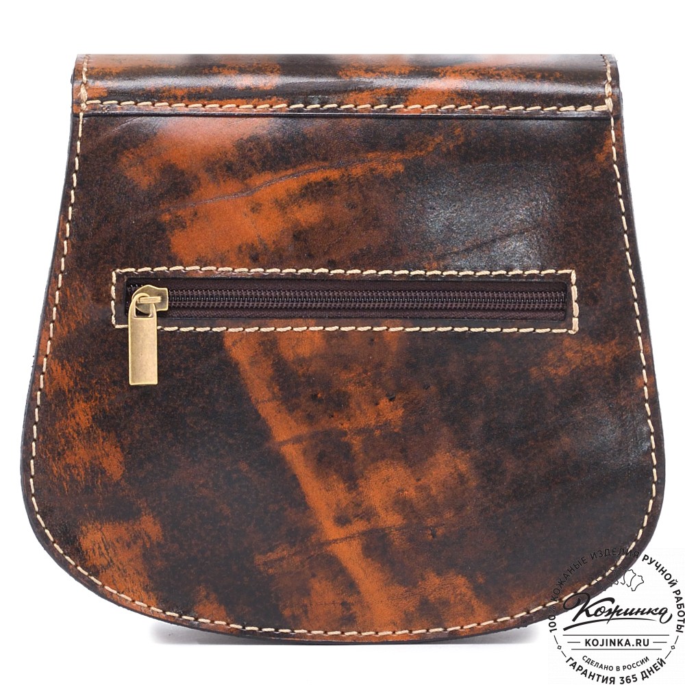 Кожаная сумка ручной работы "Джульетта-нью" (рыжый глянец)