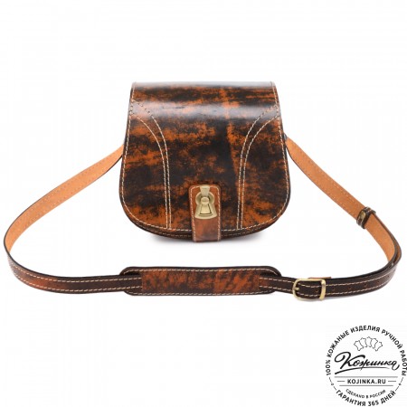 Кожаная сумка ручной работы "Джульетта-нью" (рыжый глянец)
