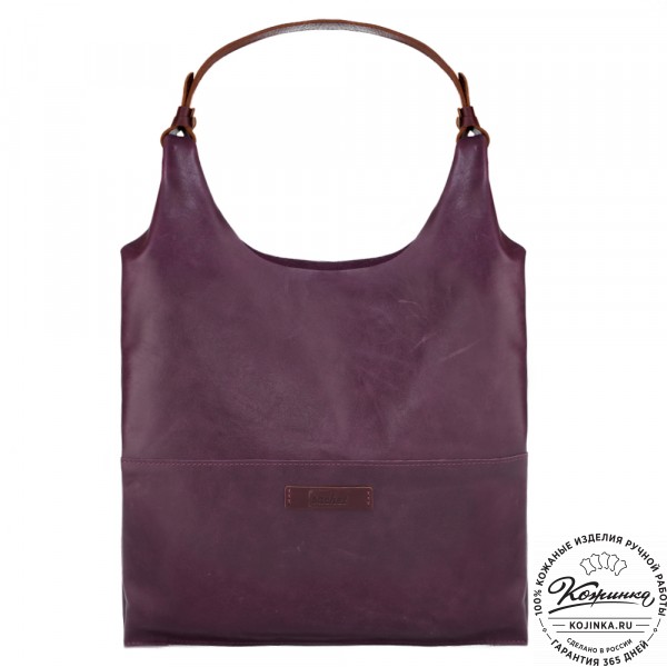 Женская кожаная сумка "Эльсинор" (баклажан). фото 1