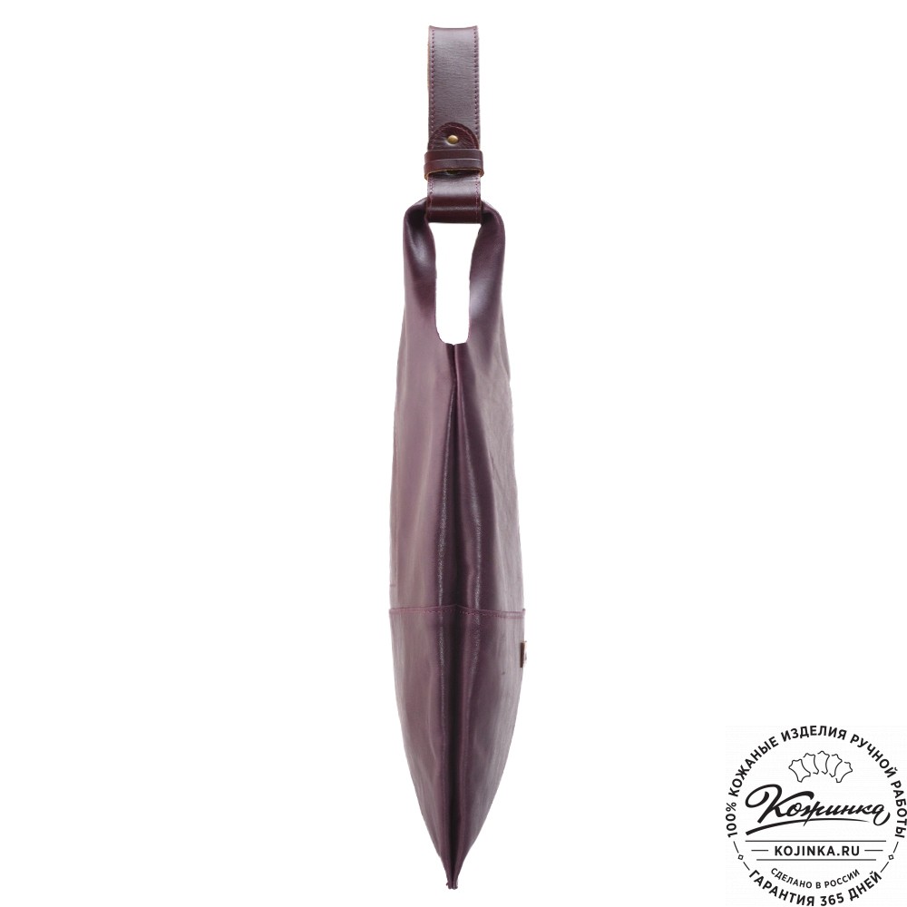 Женская кожаная сумка "Эльсинор" (баклажан)