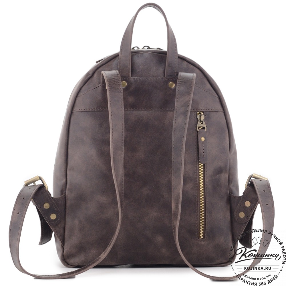  Женский кожаный рюкзак "Джессика" (темно-коричневый антик)