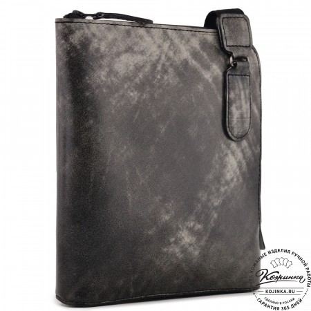 Кожаная сумка "Родос" (пепел глянец)