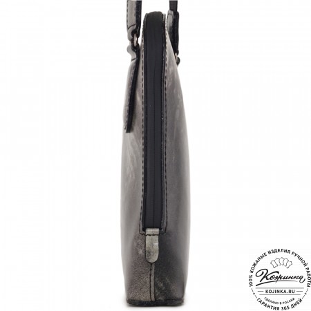 Кожаная сумка "Родос" (пепел глянец)