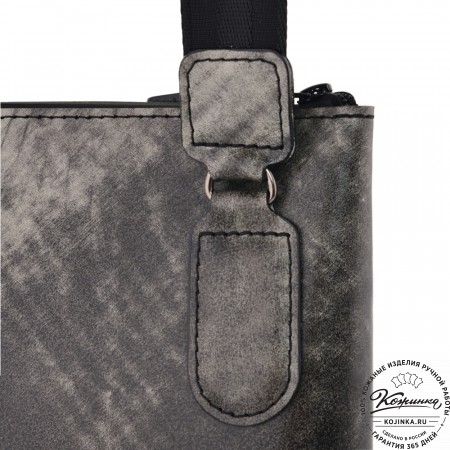 Кожаная сумка "Родос" (пепел глянец)