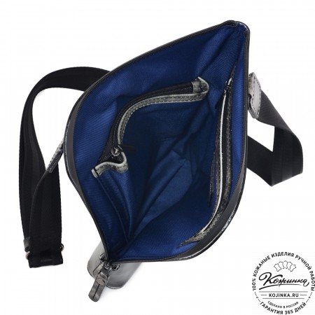 Кожаная сумка "Родос" (пепел глянец)