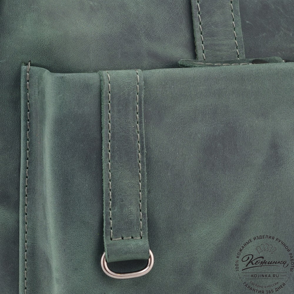  Кожаная деловая сумка "Стюарт" (изумруд)