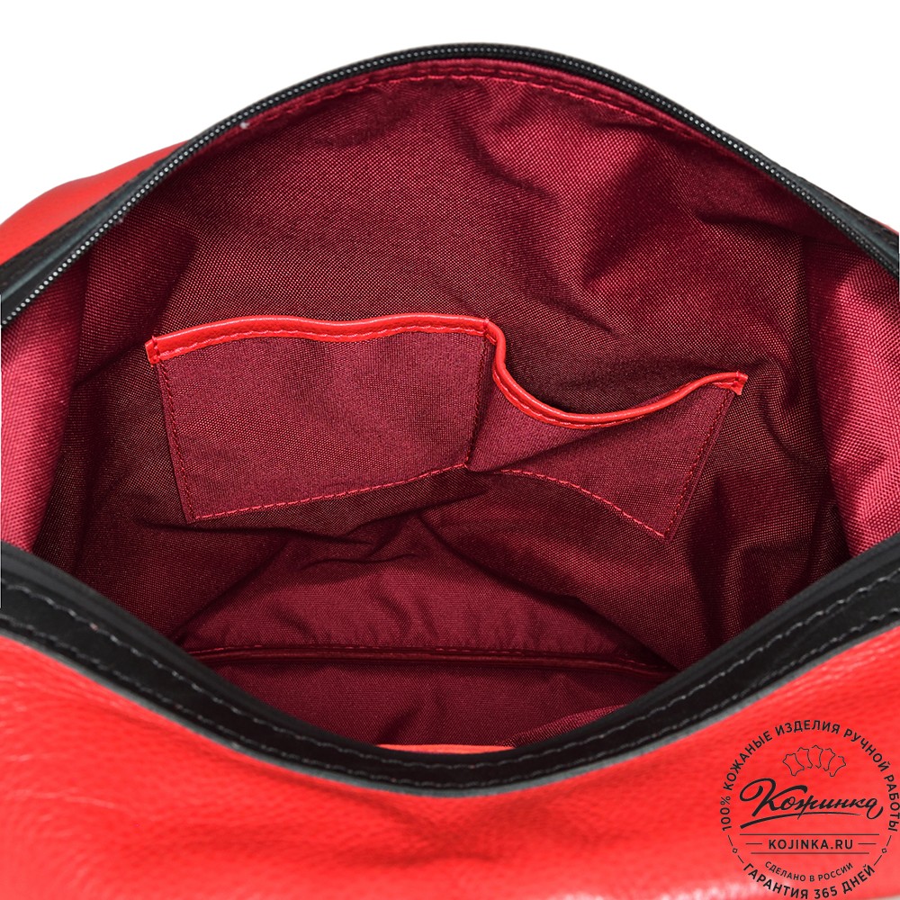 Кожаный рюкзак "Аргентум" (красный)