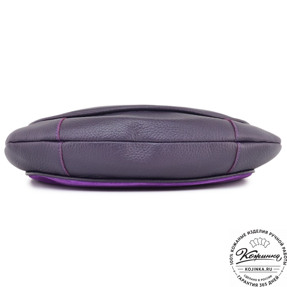  Женская кожаная сумка "Валенсия" (сирень-бордо) 