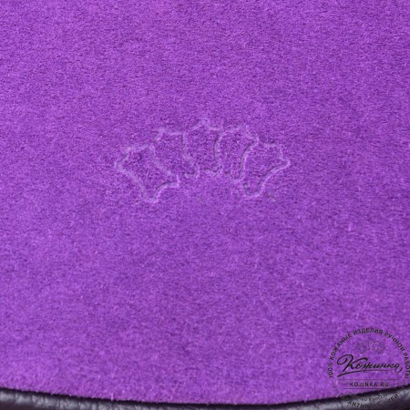  Женская кожаная сумка "Валенсия" (сирень-бордо) 