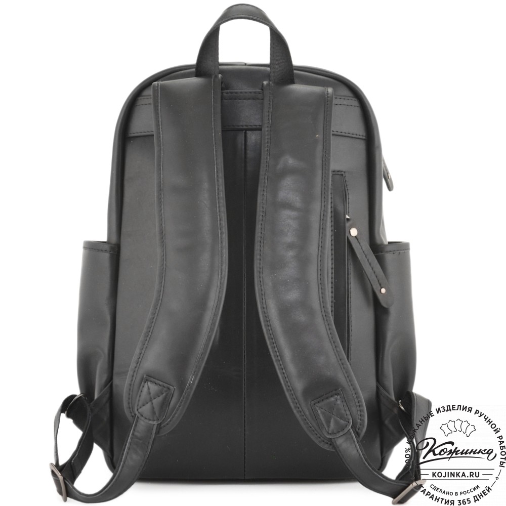 Кожаный рюкзак "Дунай" (черный)