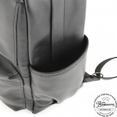 Кожаный рюкзак "Дунай" (черный)