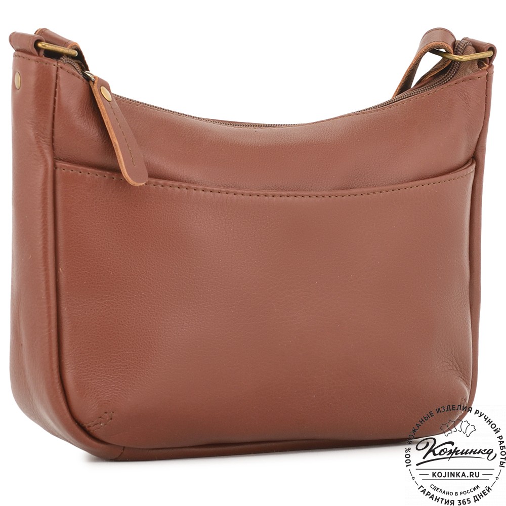 Женская кожаная сумка "Нева" (коньяк)