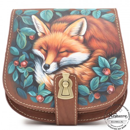 Кожаная сумка ручной работы "Джульетта-нью" "Лиса"