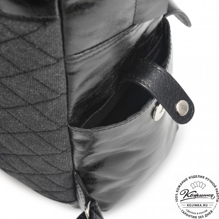 Кожаный рюкзак "Вассерман" (черный антик)