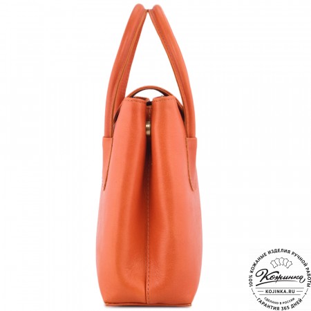 Женская кожаная сумка "Ванесса" (оранж)