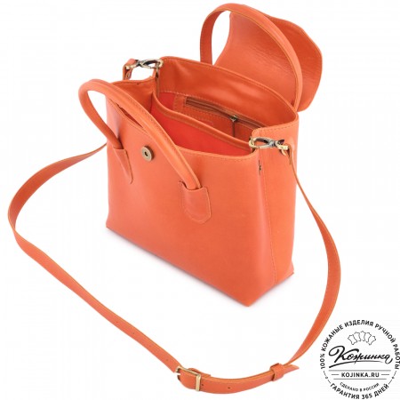 Женская кожаная сумка "Ванесса" (оранж)