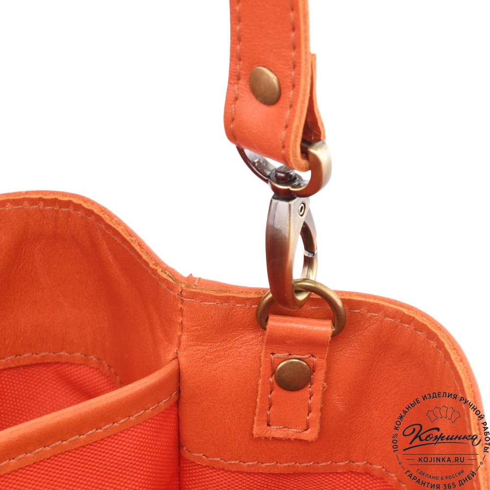 Женская кожаная сумка "Ванесса" (оранж)