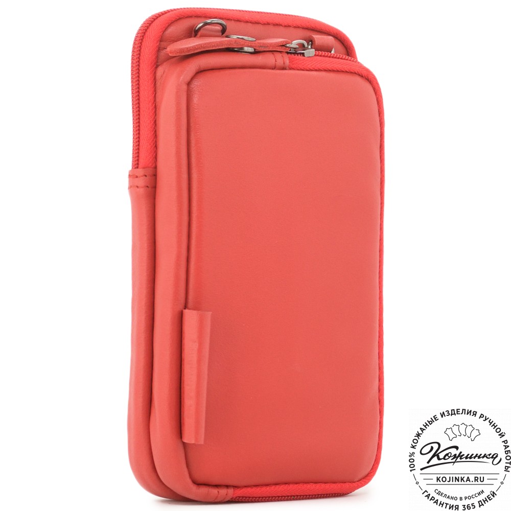 Кожаный клатч "Денвер" (красный)