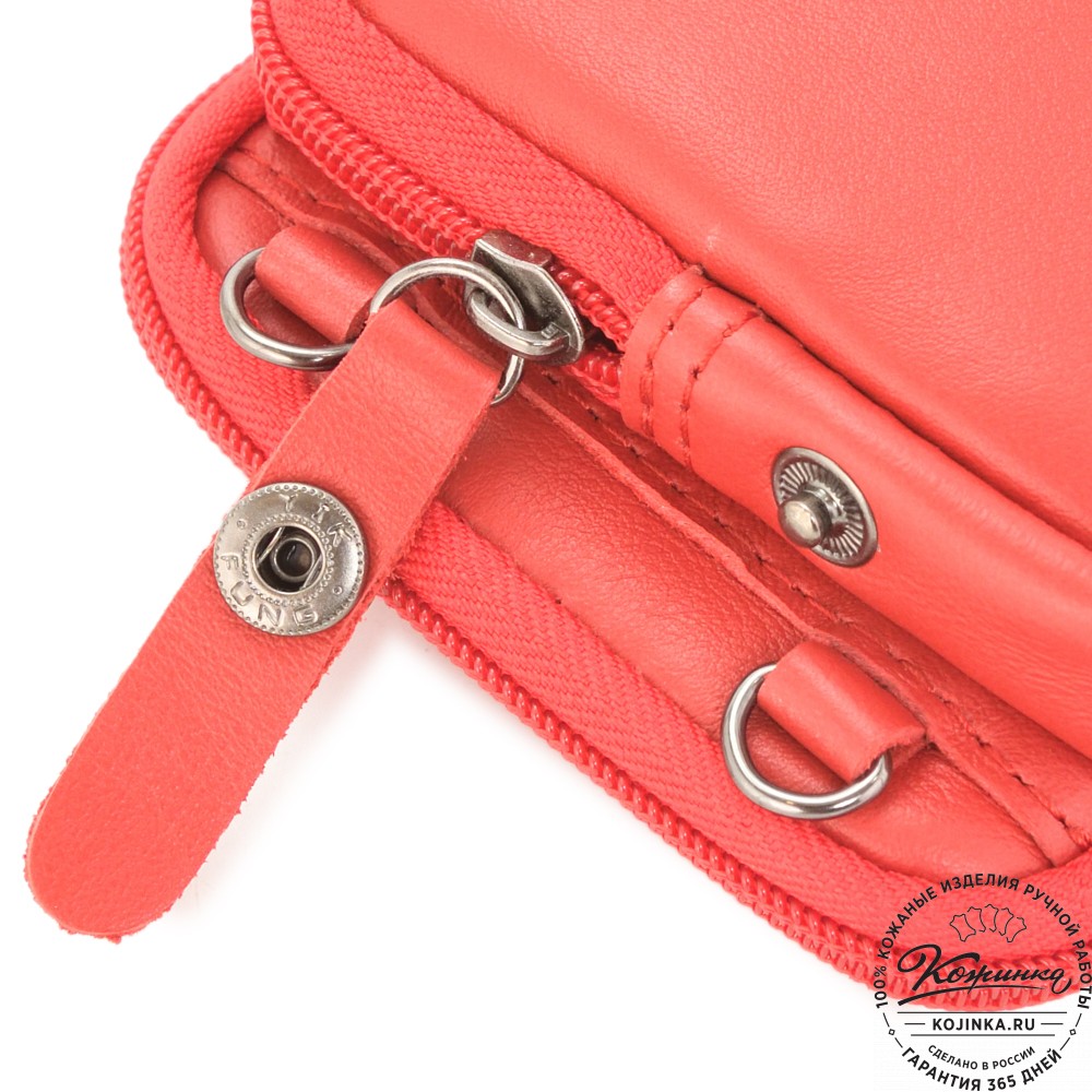 Кожаный клатч "Денвер" (красный)