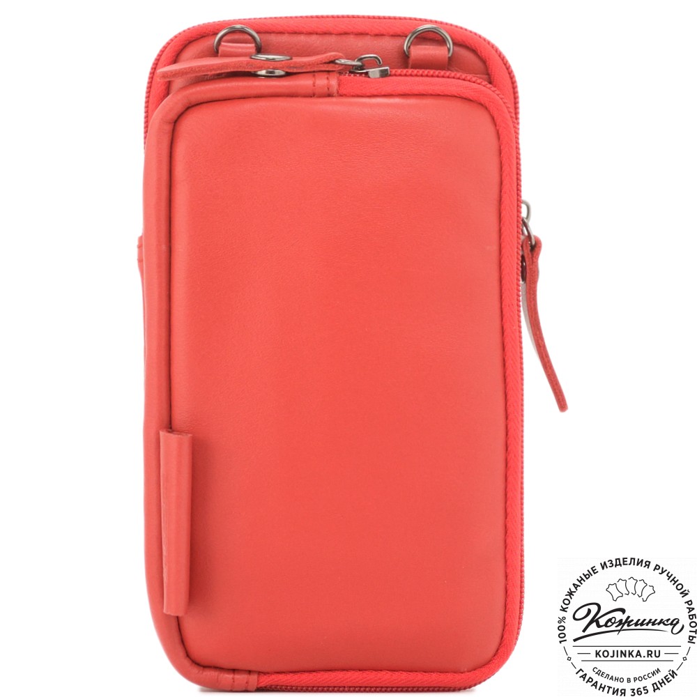 Кожаный клатч "Денвер" (красный)