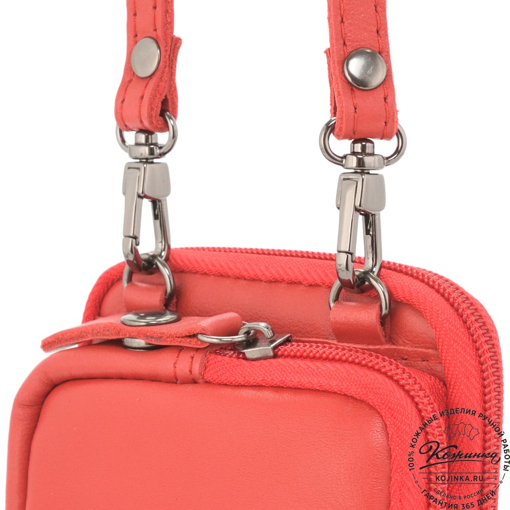 Кожаный клатч "Денвер" (красный)