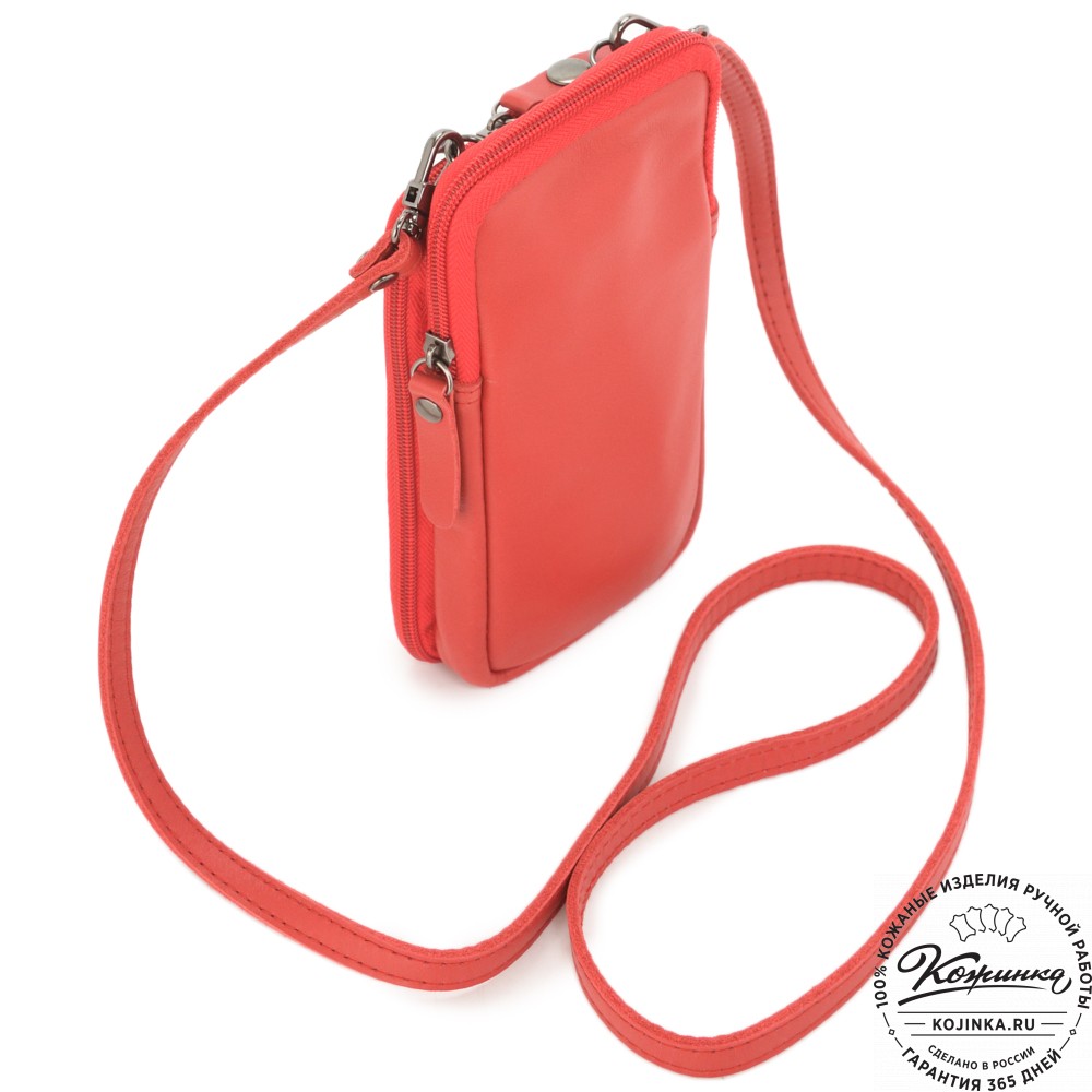 Кожаный клатч "Денвер" (красный)