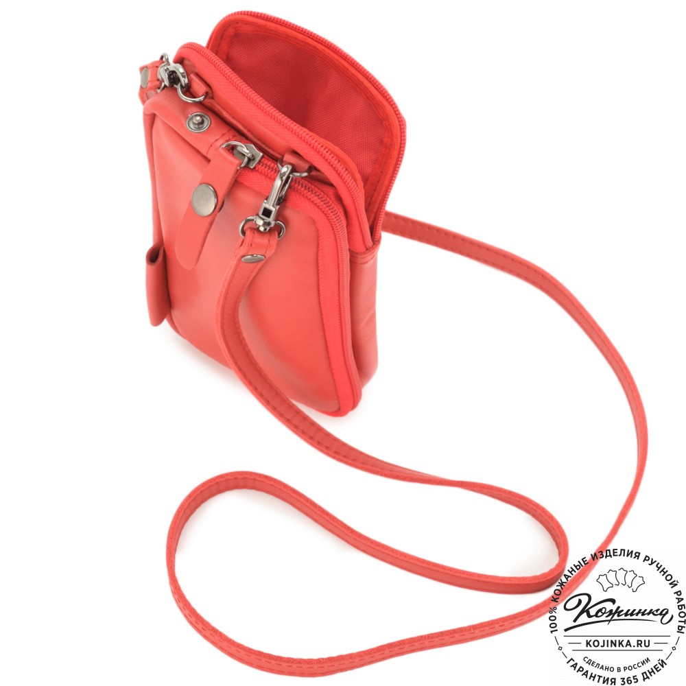 Кожаный клатч "Денвер" (красный)
