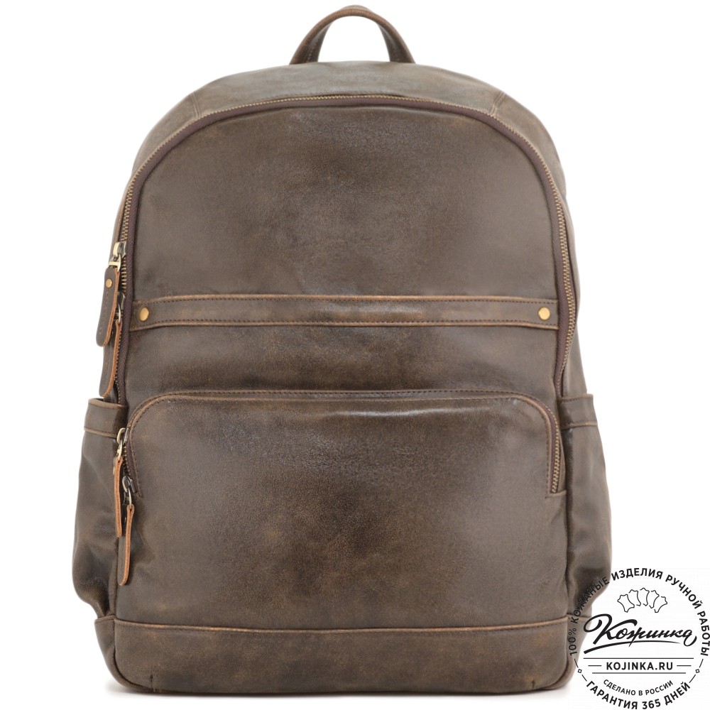 Мужской кожаный рюкзак "Гудвин" (коричневая наппа)
