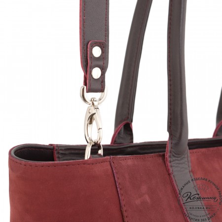Кожаная женская сумка "Калипсо" (бордо)