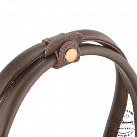 Кожаная женская сумка "Калипсо" (тёмно-коричневая)