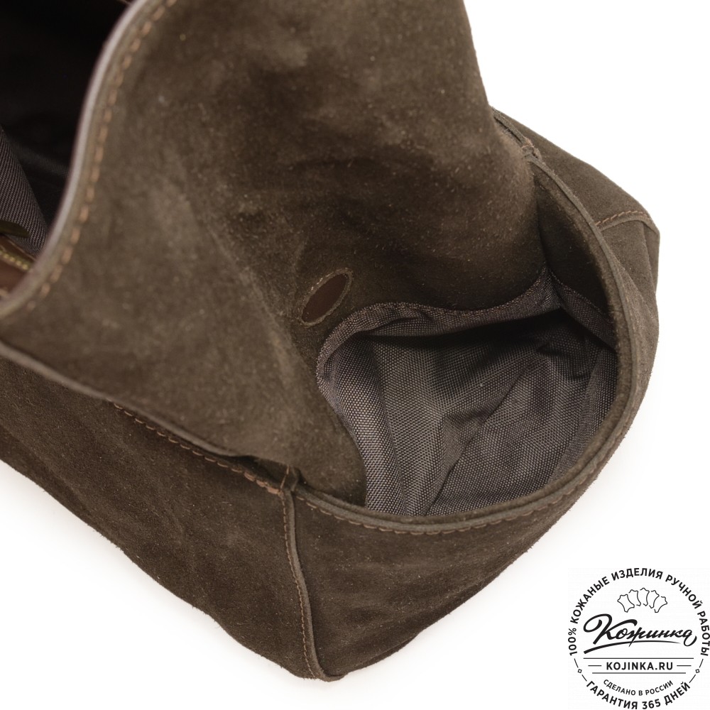 Кожаная женская сумка "Калипсо" (тёмно-коричневая)