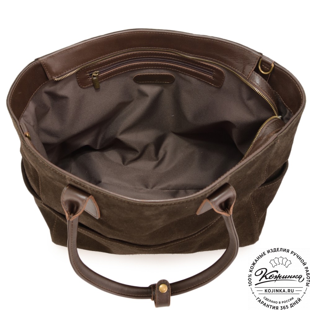 Кожаная женская сумка "Калипсо" (тёмно-коричневая)