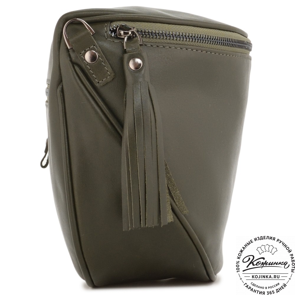 Женская кожаная сумка "Либерти" (хаки)