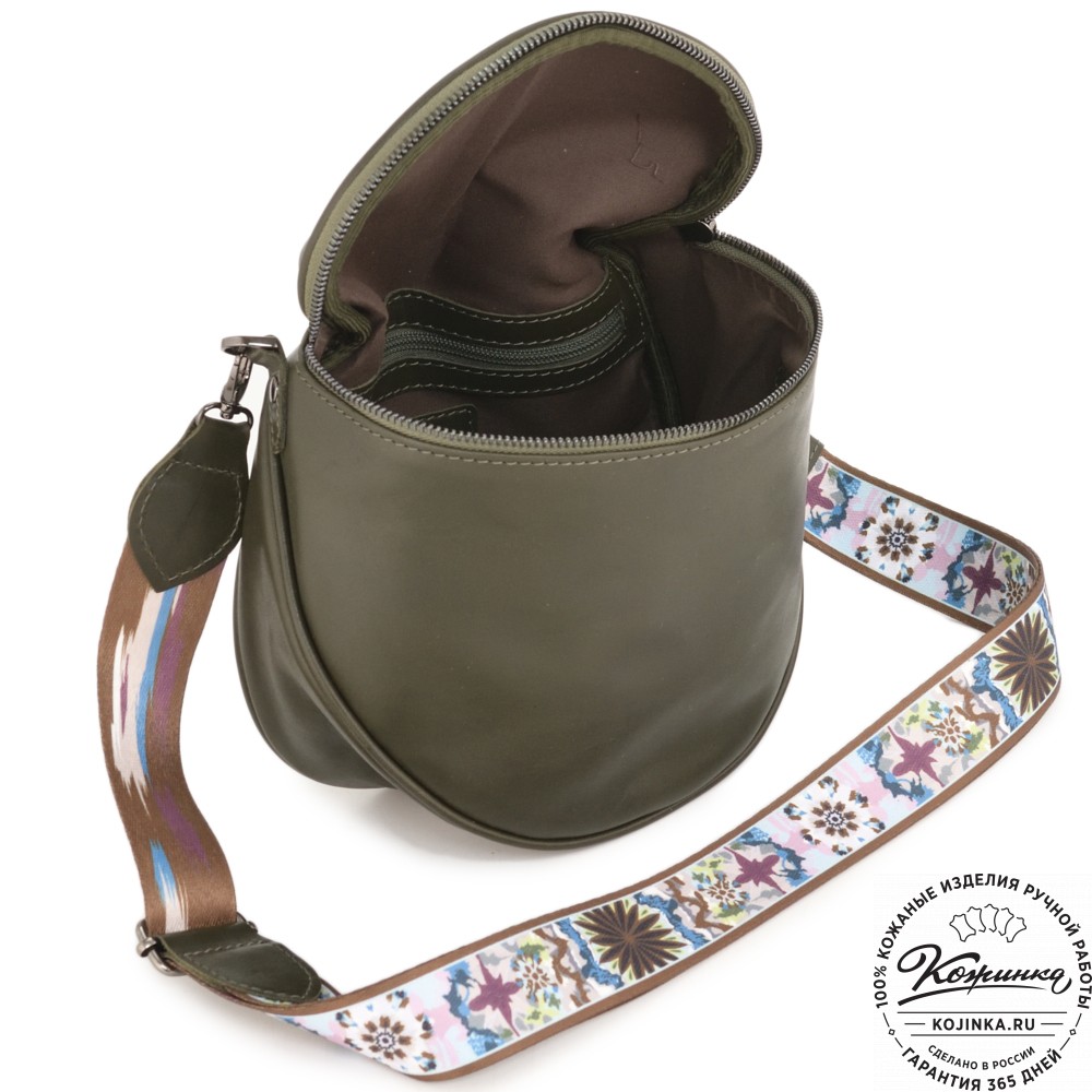 Женская кожаная сумка "Либерти" (хаки)