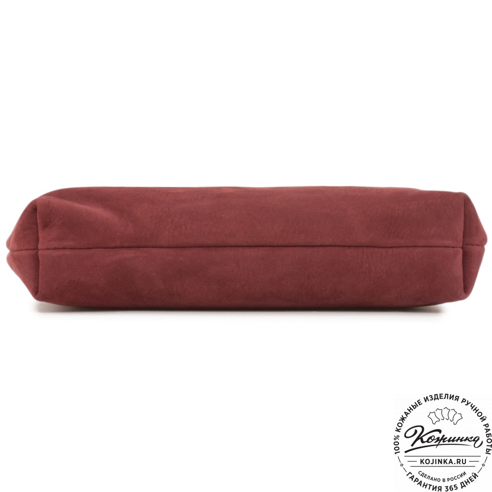Кожаная косметичка "Лорен" (бордо)