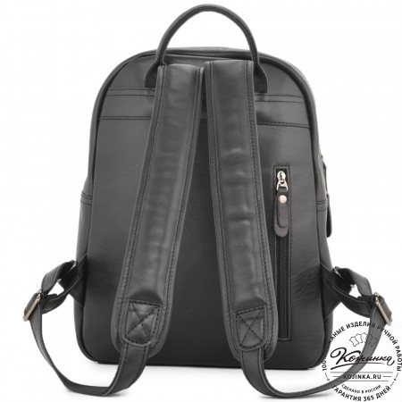 Кожаный рюкзак "Рамона" (чёрный)