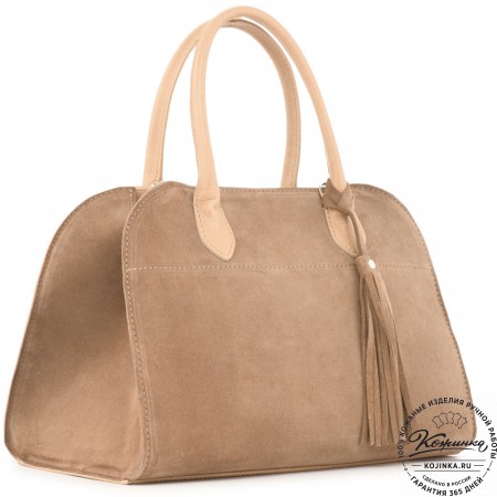 Женская кожаная сумка "Вирджиния" (капучино)