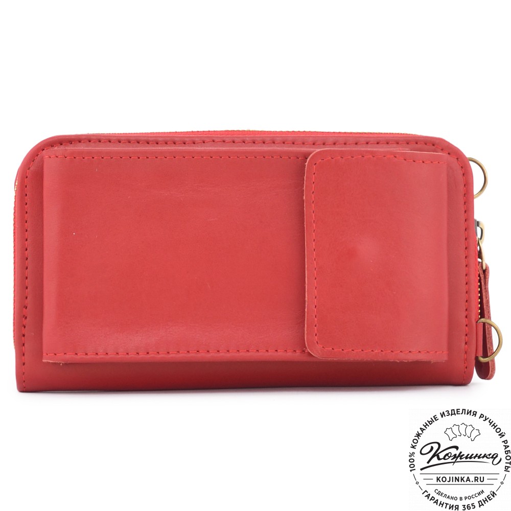 Кожаный клатч "Чукотка" (красный) 