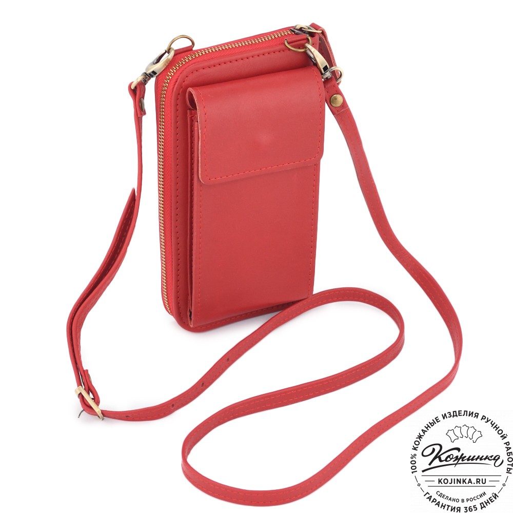 Кожаный клатч "Чукотка" (красный) 