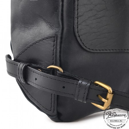 Кожаный рюкзак "Рафаэль" (чёрный)