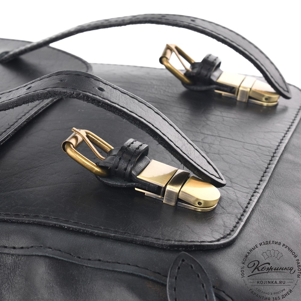 Кожаный рюкзак "Рафаэль" (чёрный)