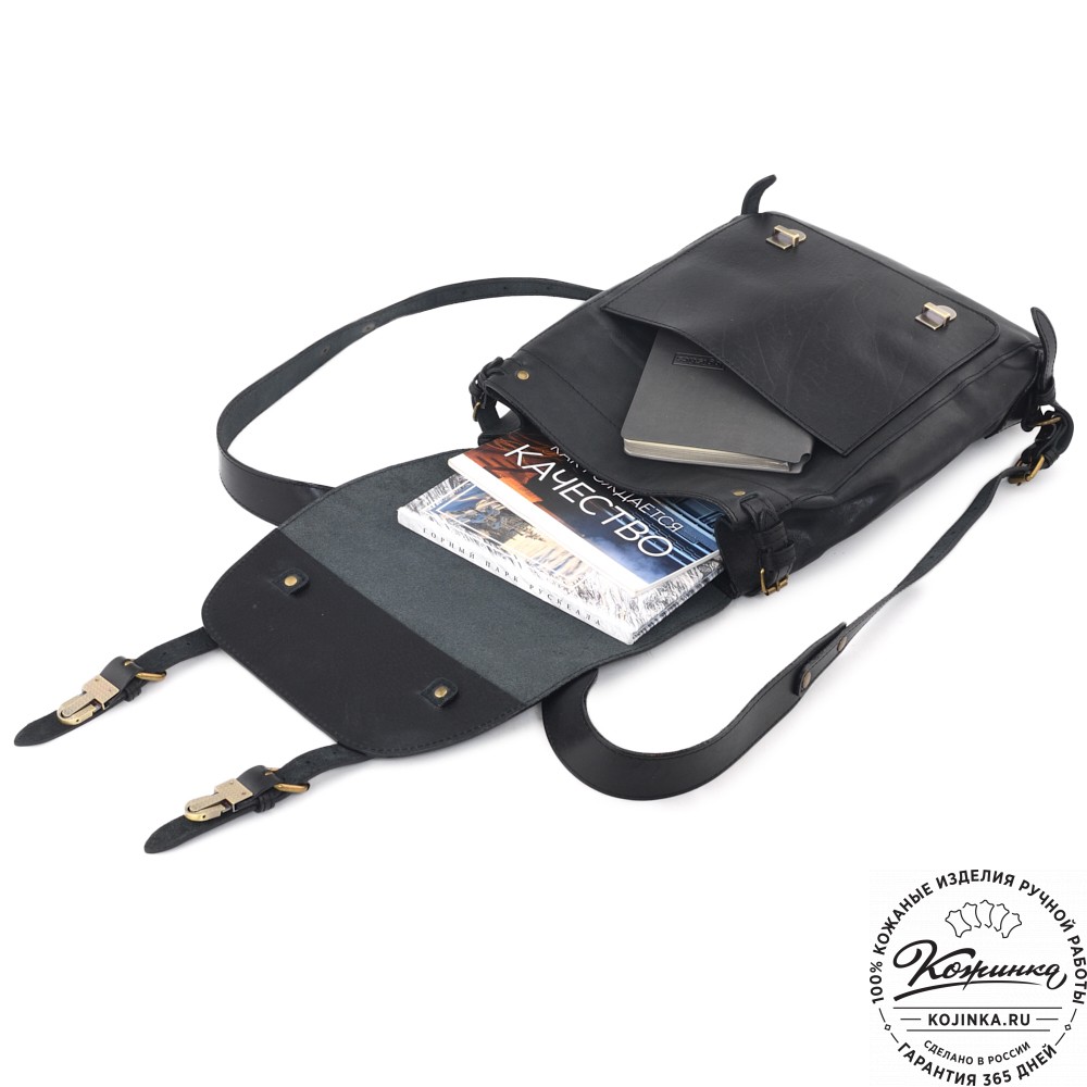 Кожаный рюкзак "Рафаэль" (чёрный)