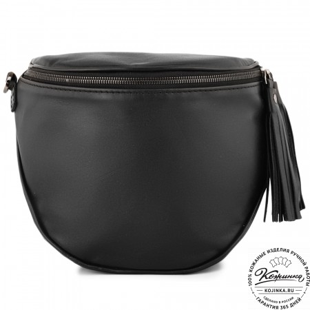 Женская кожаная сумка "Либерти" (черная)